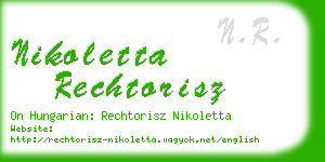 nikoletta rechtorisz business card